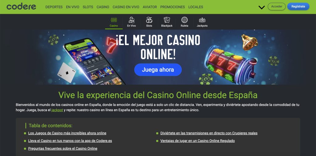 Codere juegos de casino